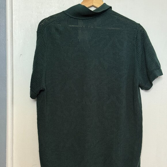 Le 31 (Simons) Knitted/Wool-Like Shirt, Dark Green - Picture 2 of 3